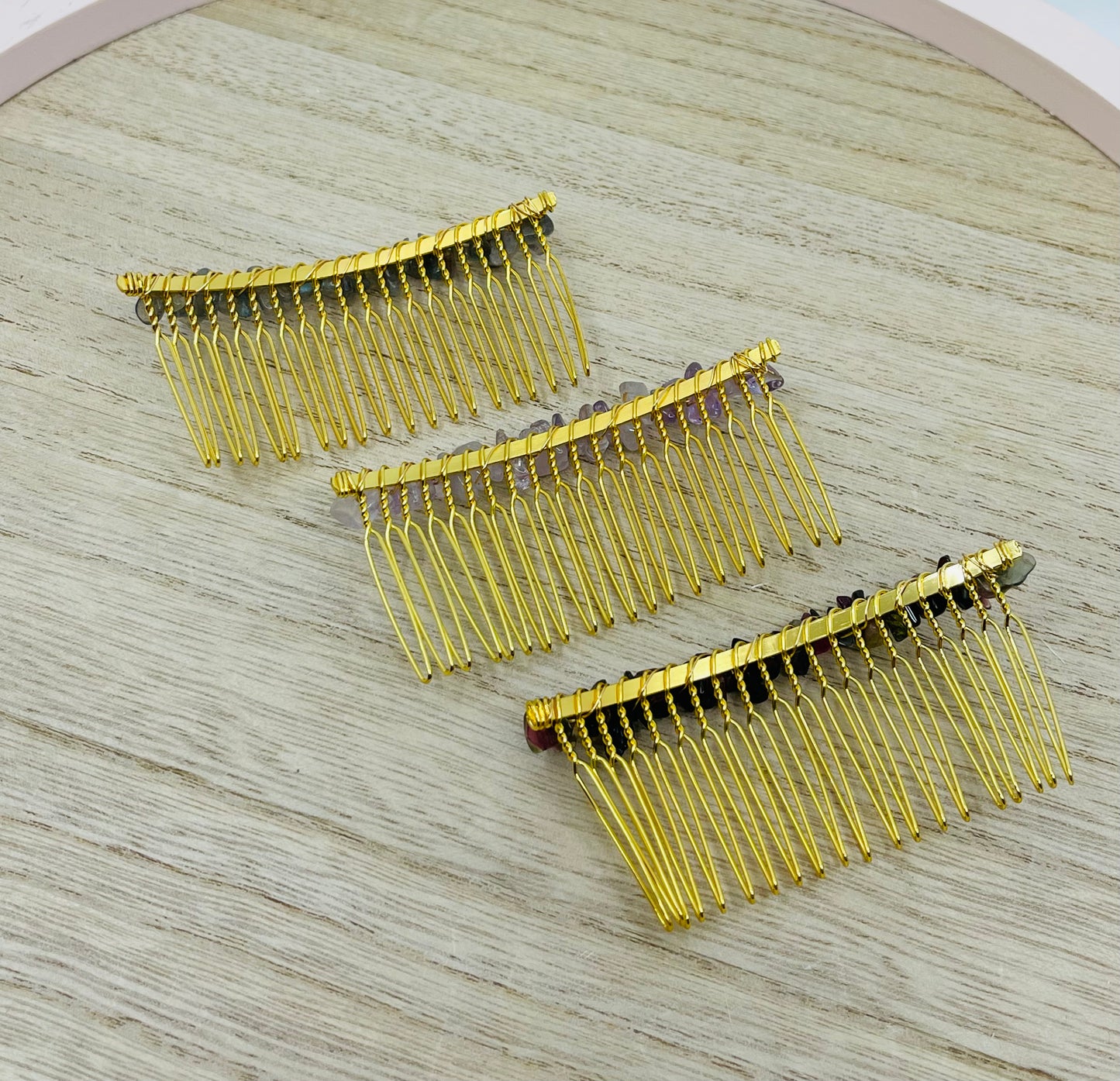 Crystal Chips Hair Comb