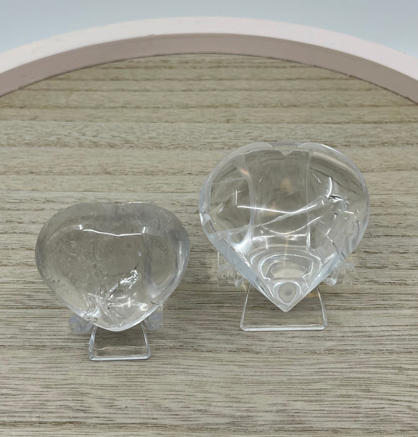 Clear Quartz Puffy Heart Carving