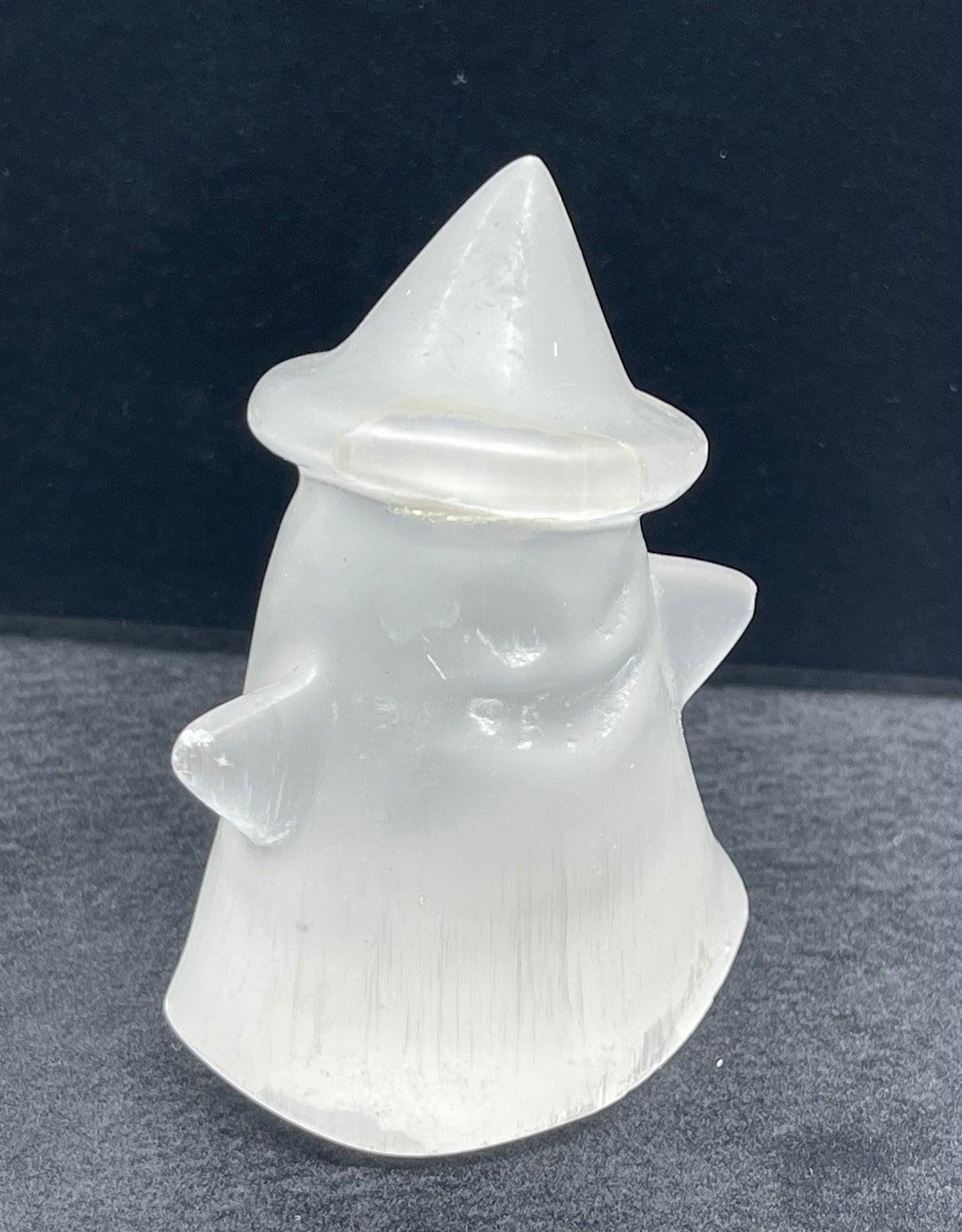 Selenite Witch Ghost Carving (Style #1)