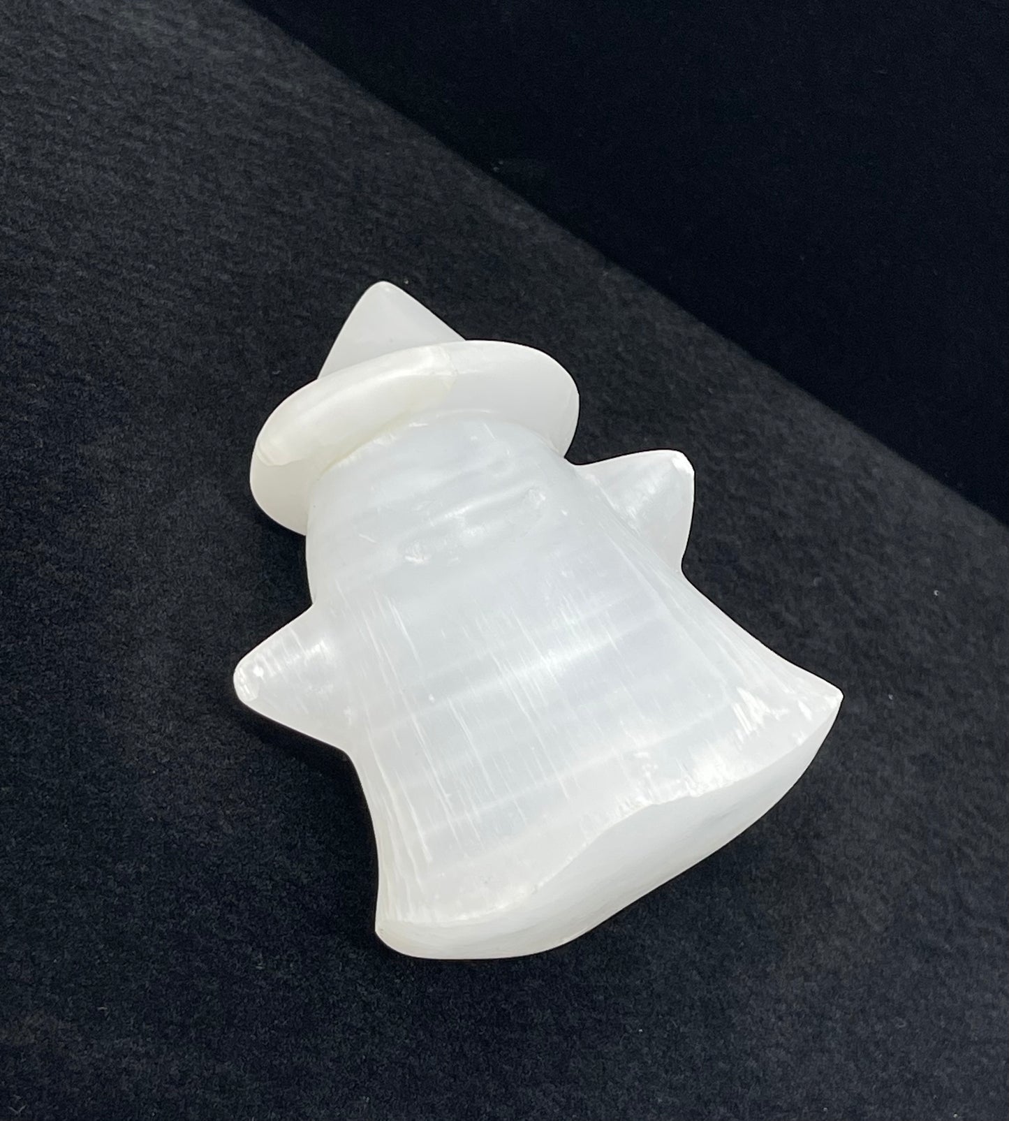 Selenite Witch Ghost Carving (Style #1)