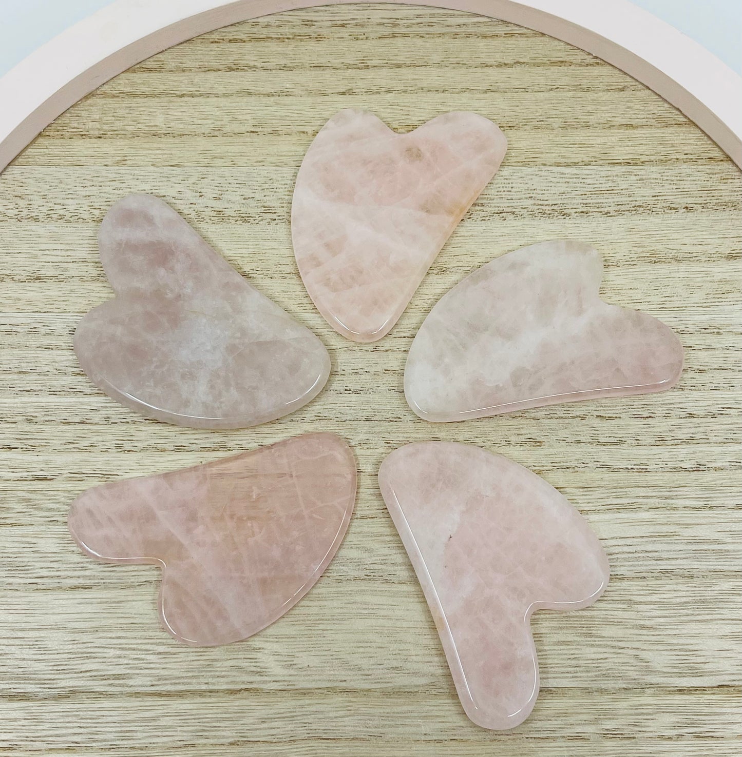 Rose Quartz Gua Sha Facial Massager