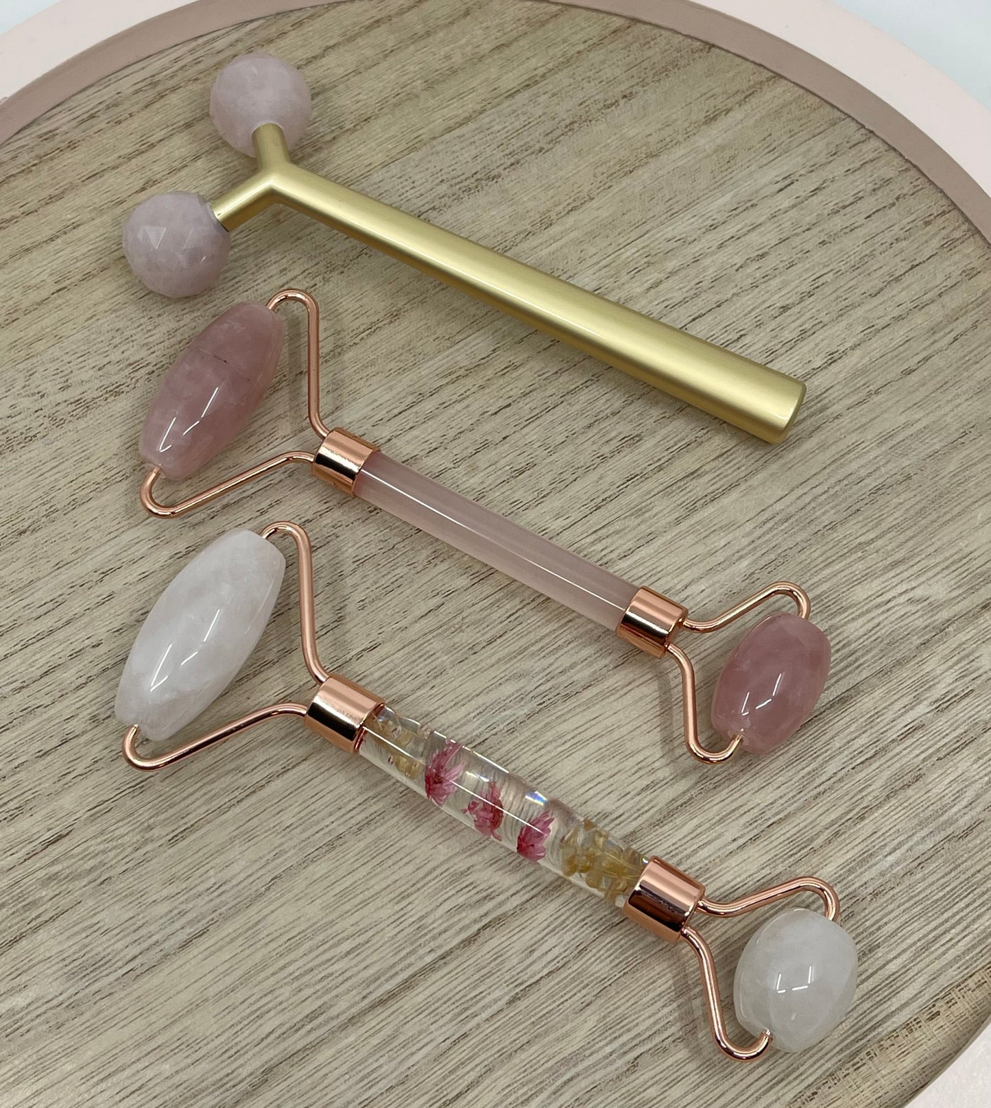 Rose Quartz Deluxe Face Roller