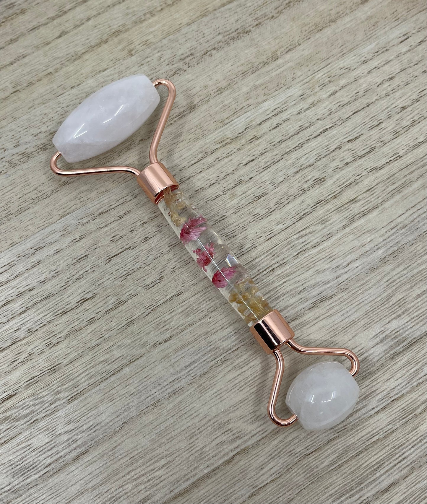 Rose Quartz Deluxe Face Roller