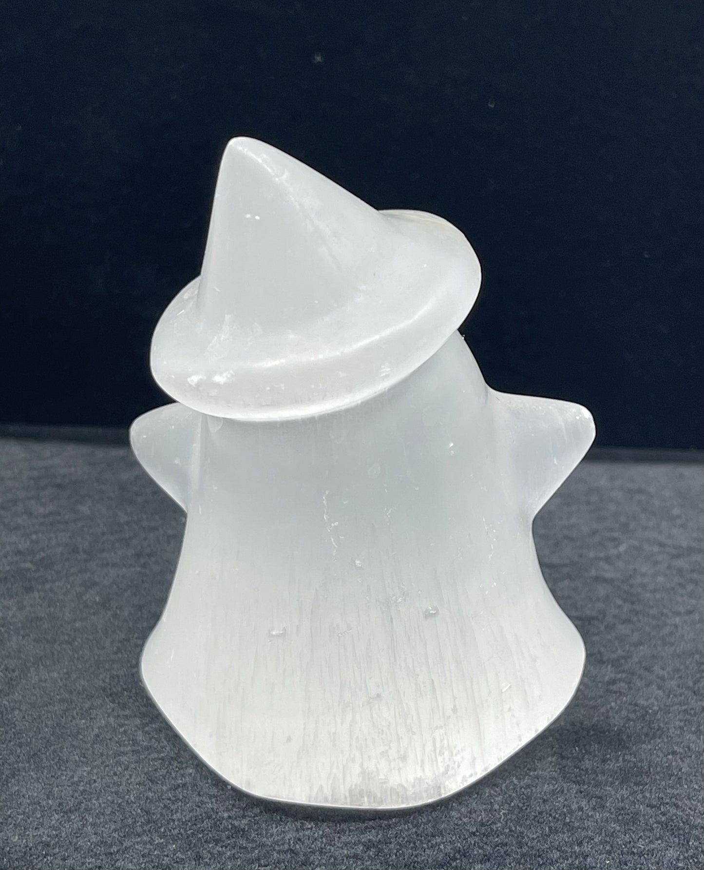 Selenite Witch Ghost Carving (Style #1)