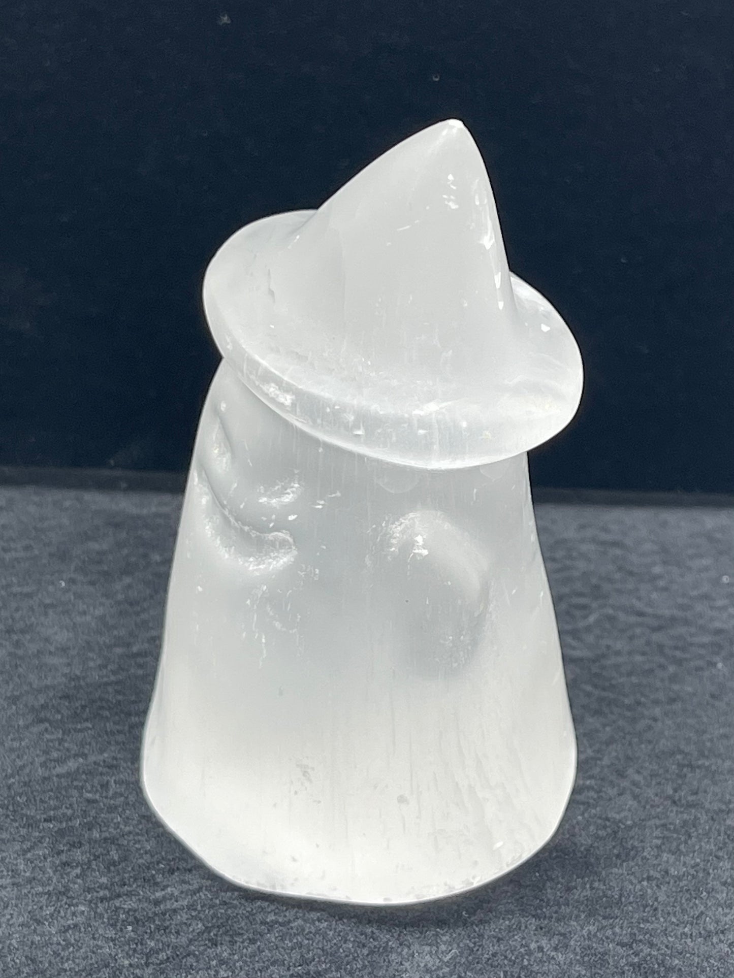 Selenite Witch Ghost Carving (Style #2)