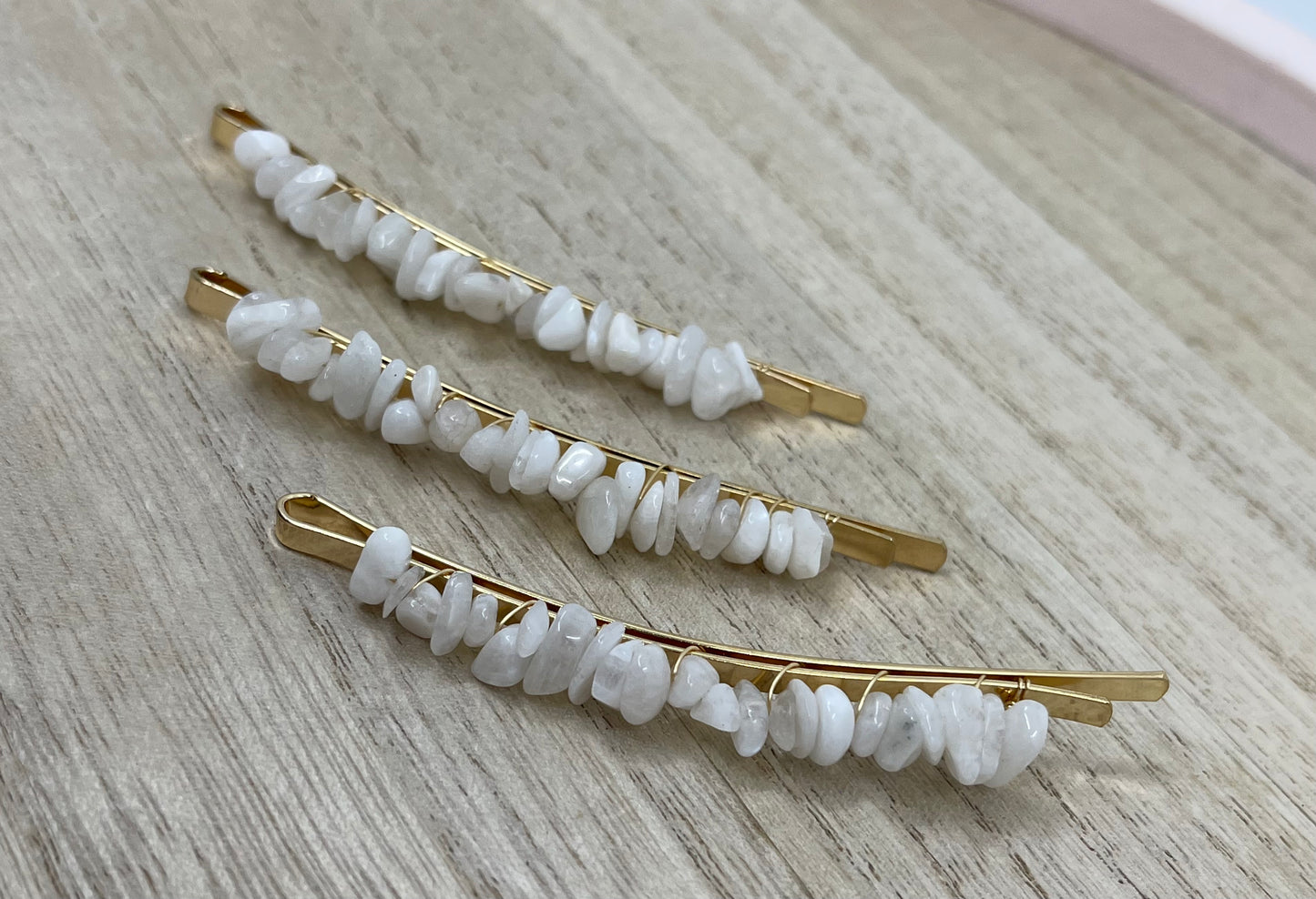 Moonstone Chips Hair Pin