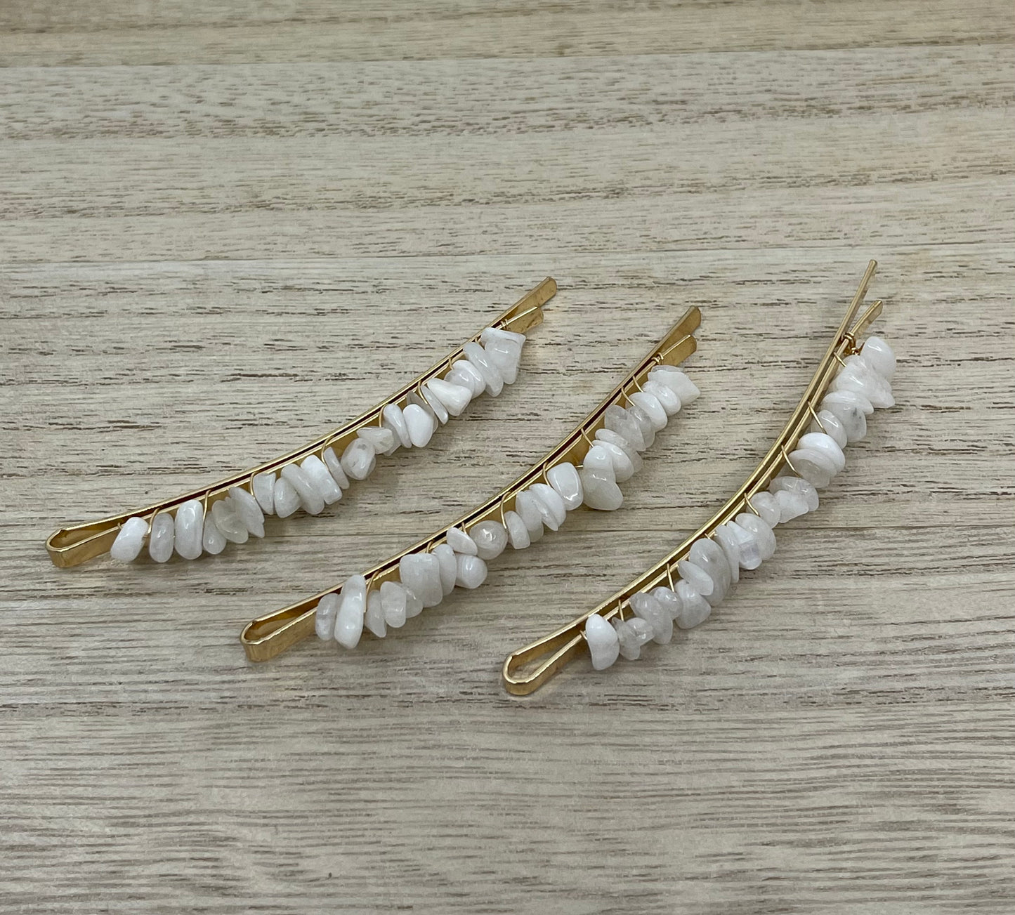 Moonstone Chips Hair Pin
