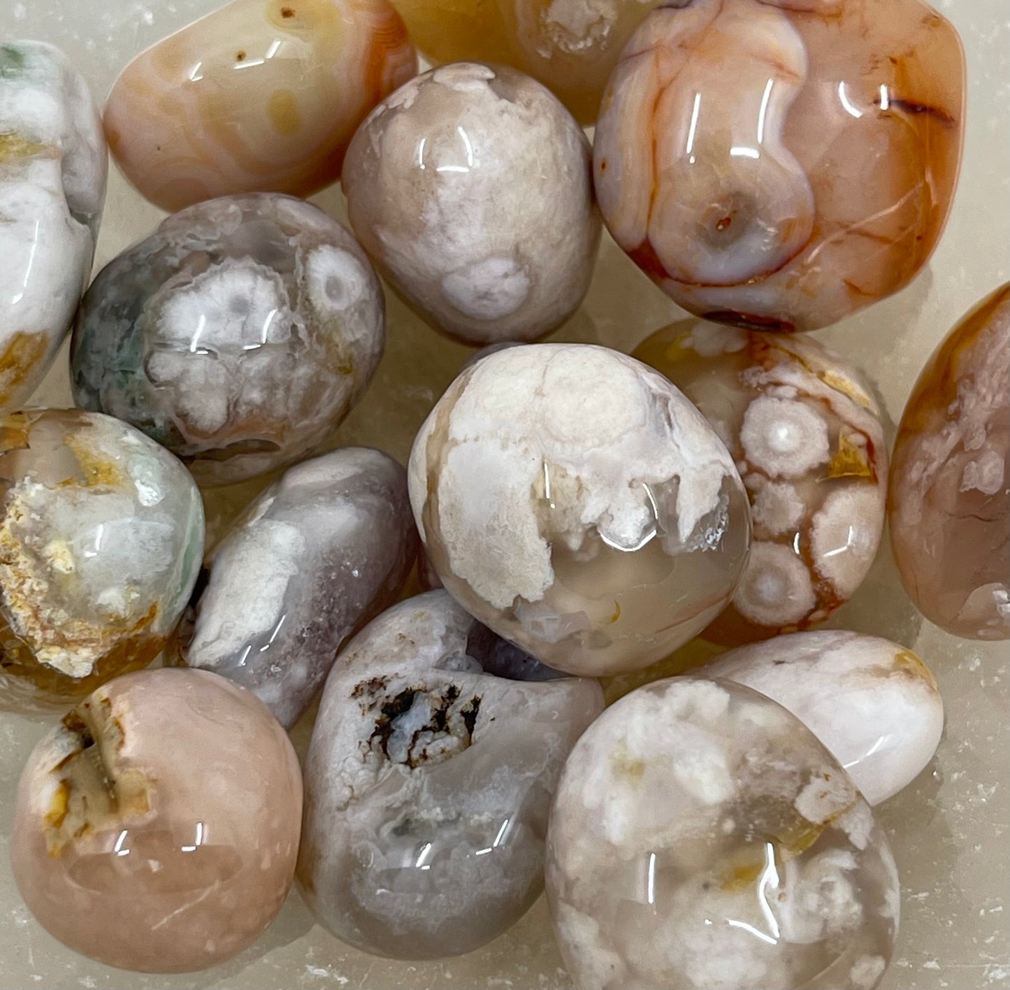 Flower Agate Tumble (Style #1)