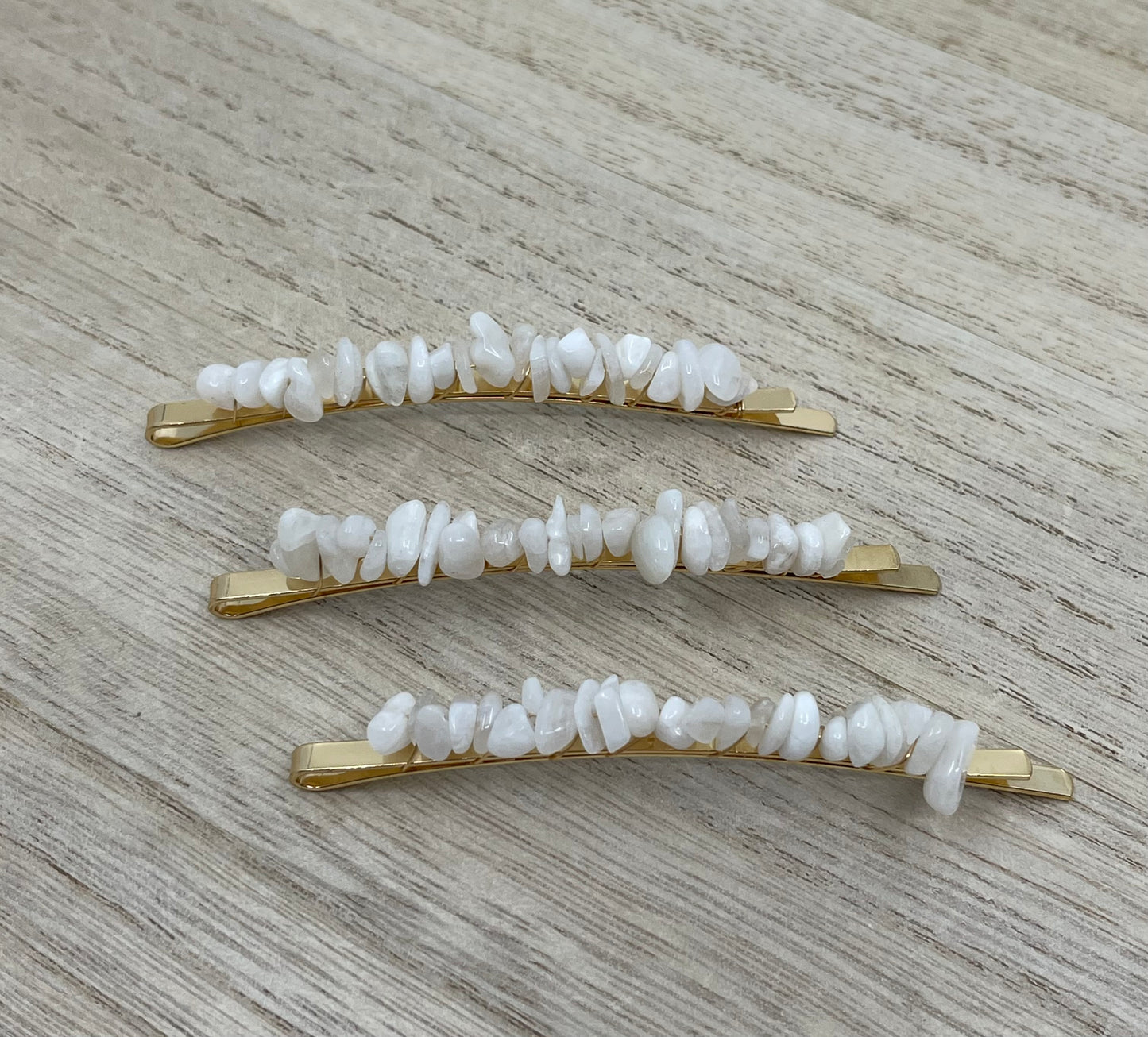 Moonstone Chips Hair Pin