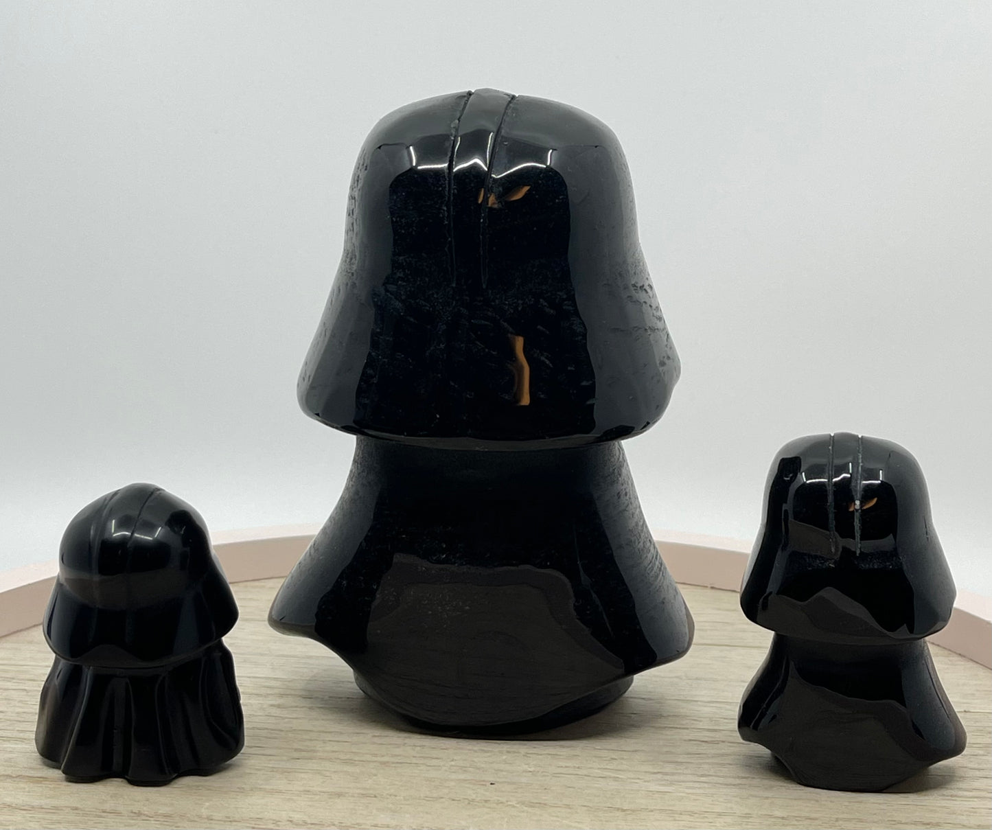 Black Obsidian Darth Vader Design Inspired Carving