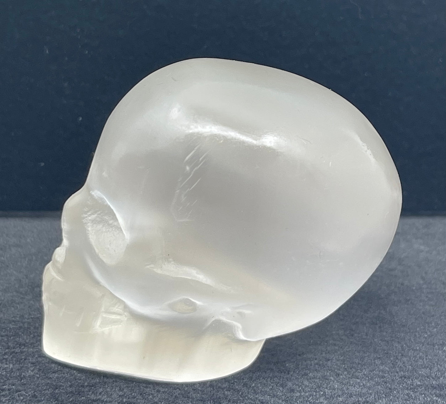 Selenite Skull Carving