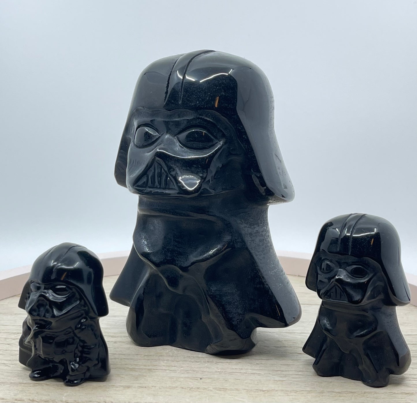 Black Obsidian Darth Vader Design Inspired Carving