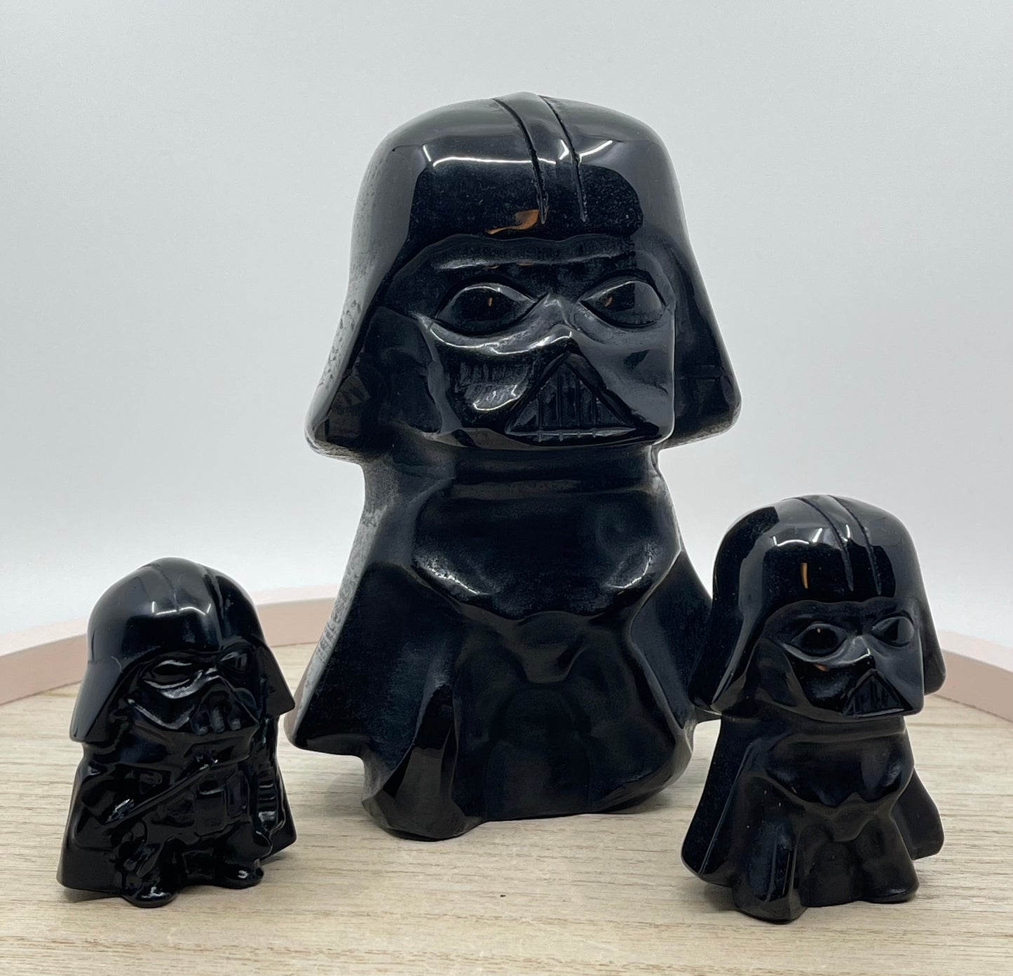 Black Obsidian Darth Vader Design Inspired Carving