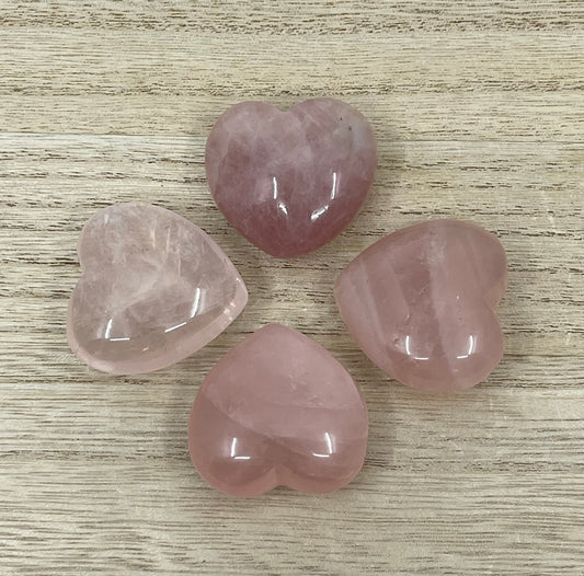 Rose Quartz Puffy Heart Carving