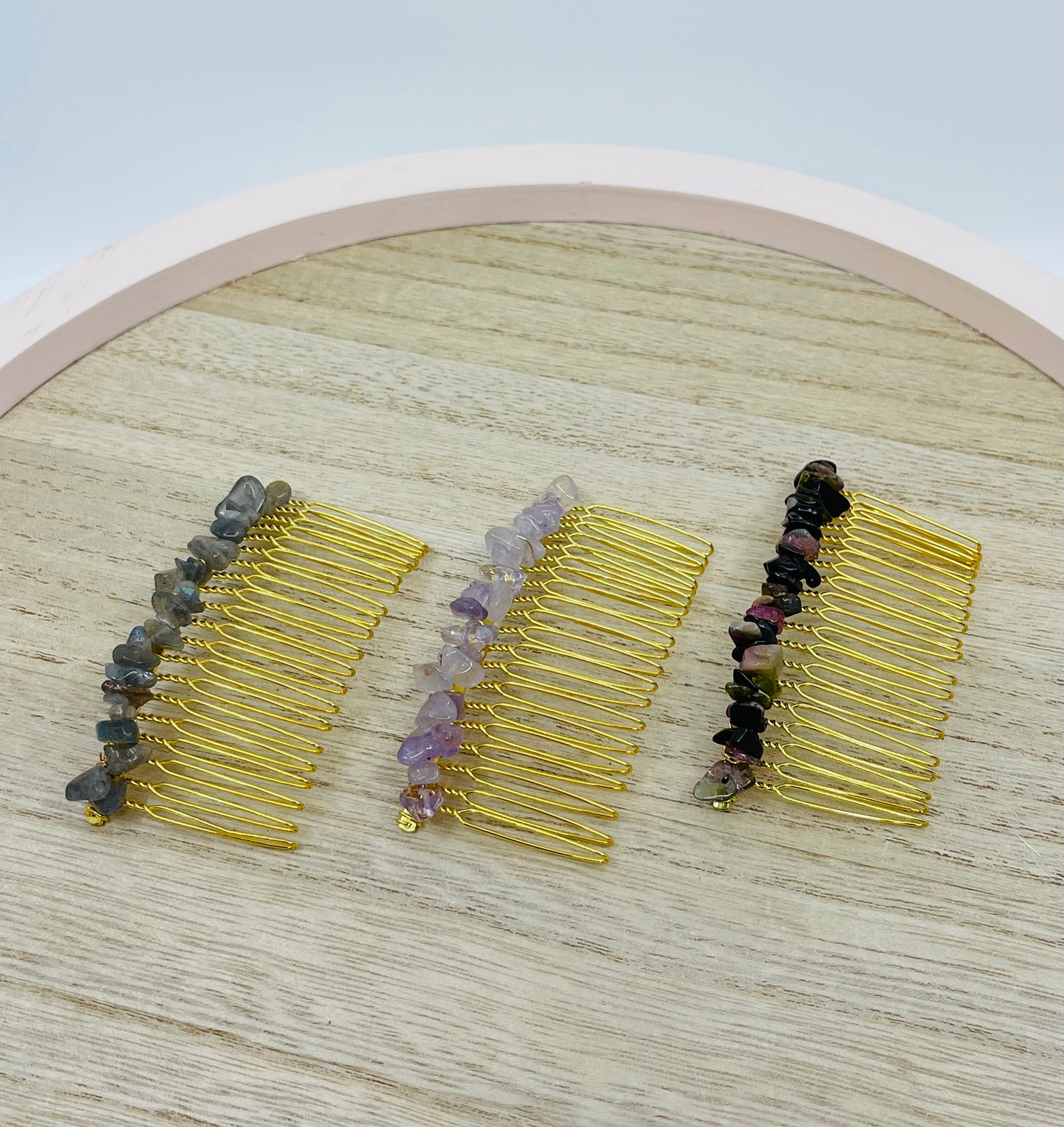 Crystal Chips Hair Comb