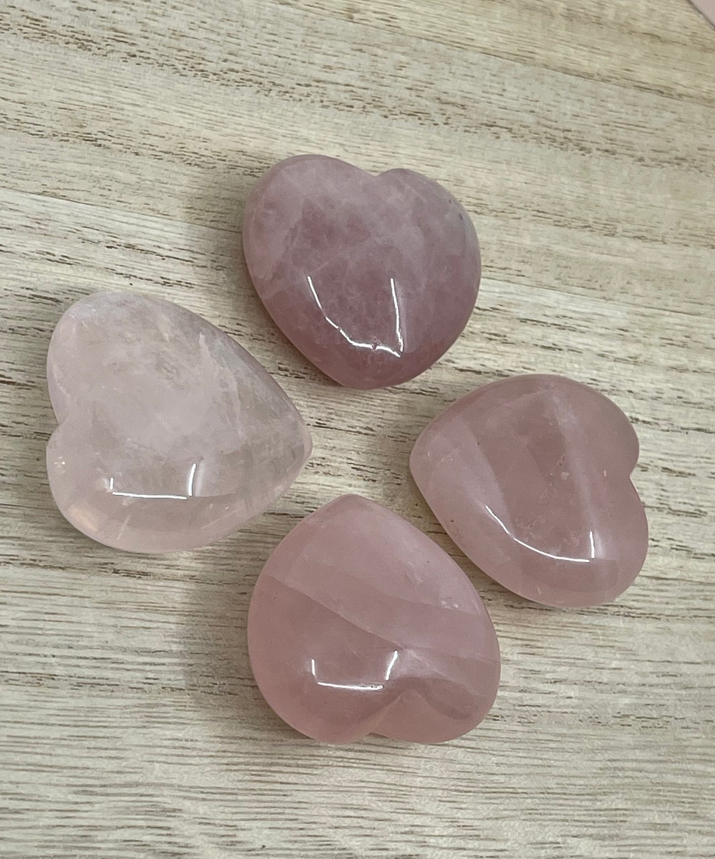 Rose Quartz Puffy Heart Carving