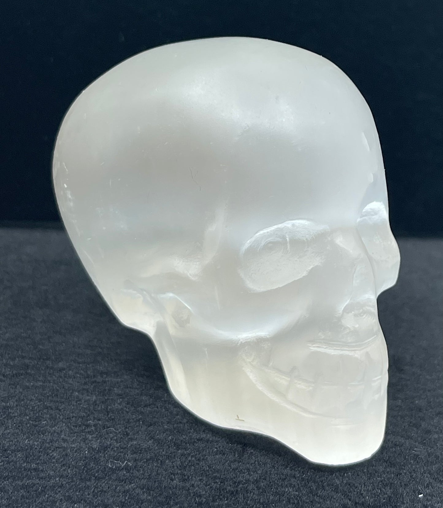 Selenite Skull Carving