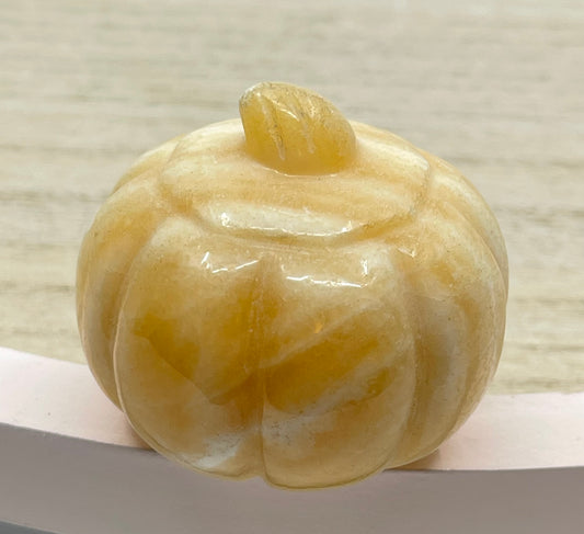 Yellow Calcite Pumpkin Carving