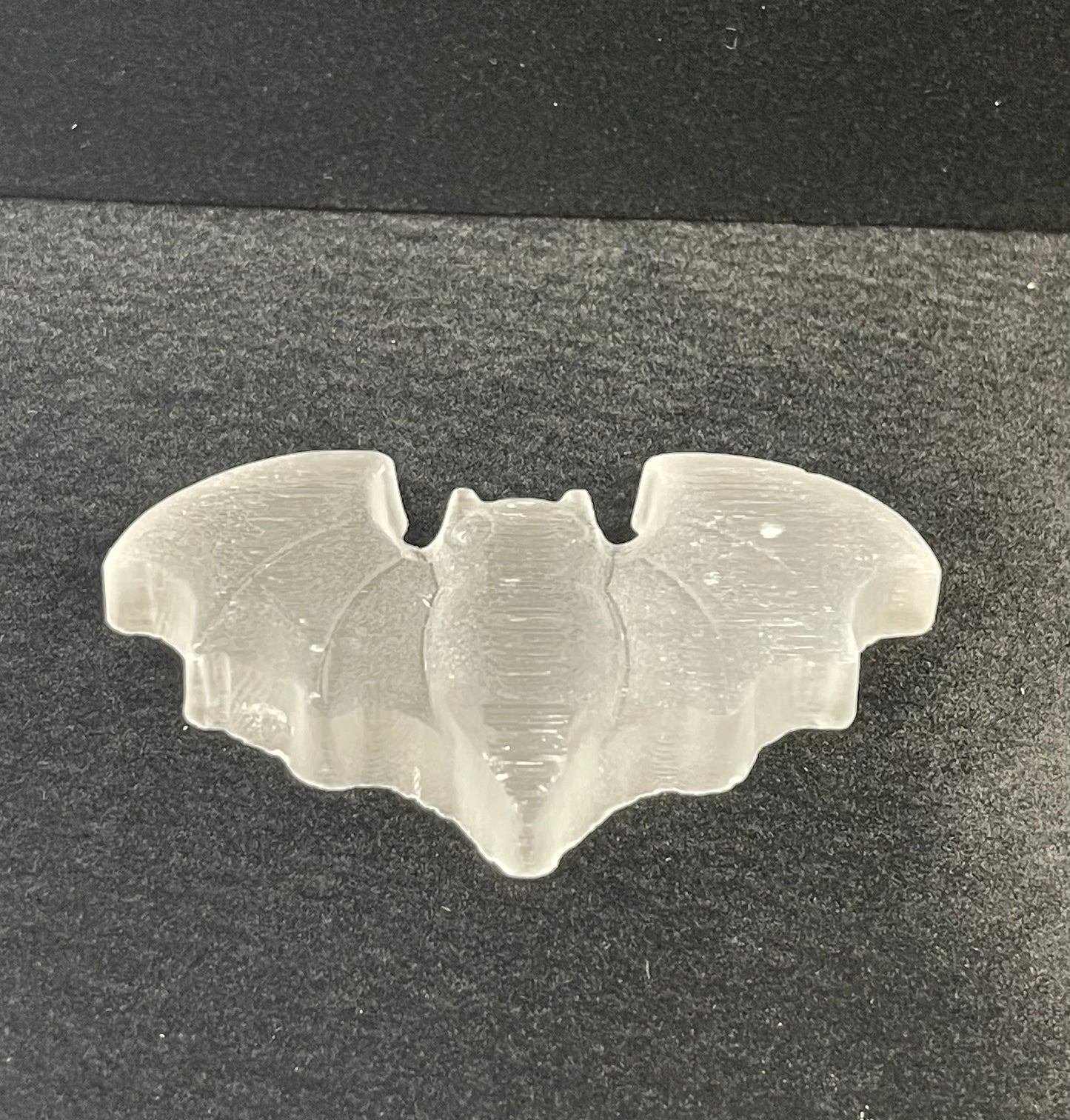 Selenite Bat Carving