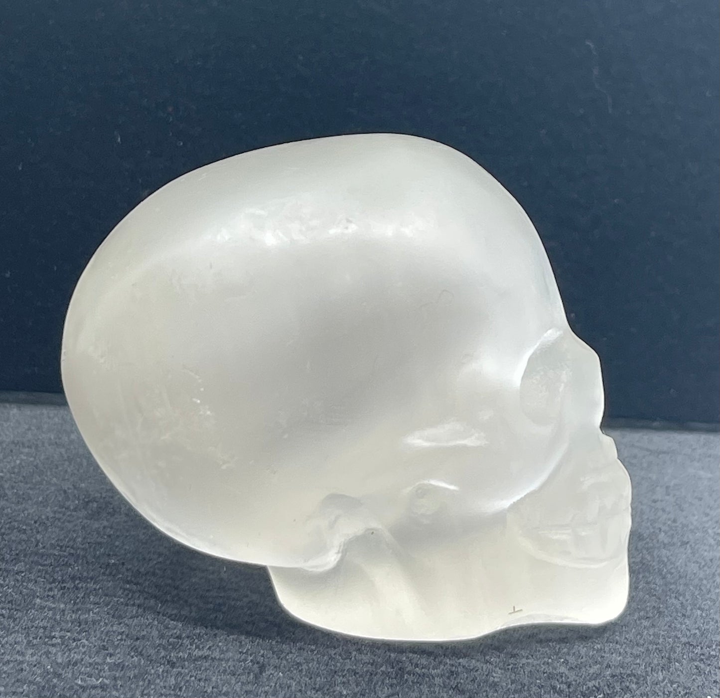 Selenite Skull Carving