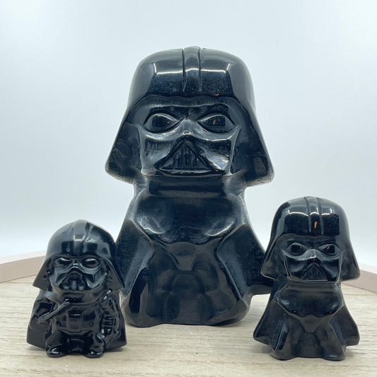 Black Obsidian Darth Vader Design Inspired Carving