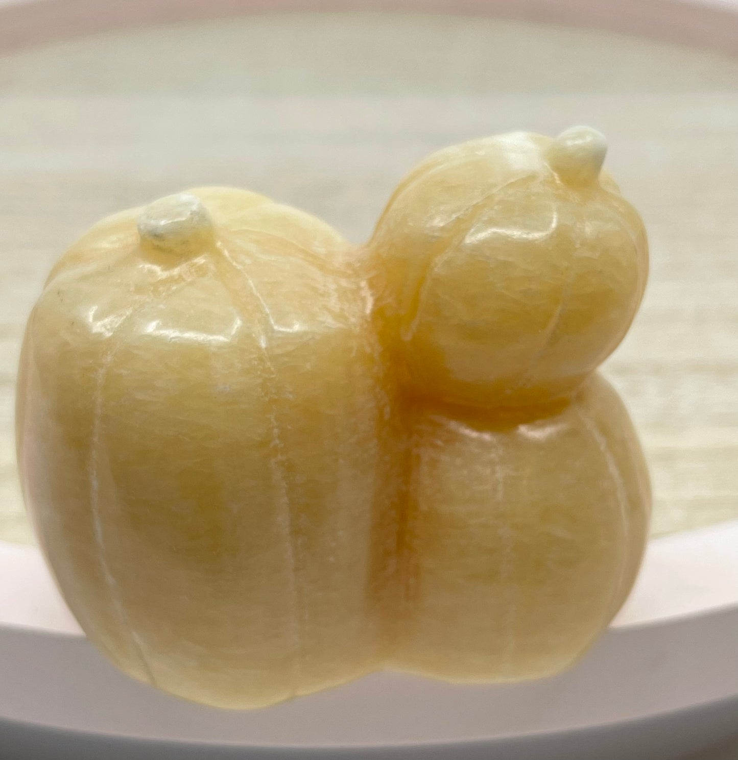 Yellow Calcite Triple Pumpkin Carving