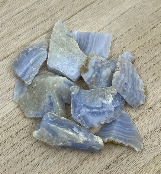 Blue Lace Agate Raw Slice